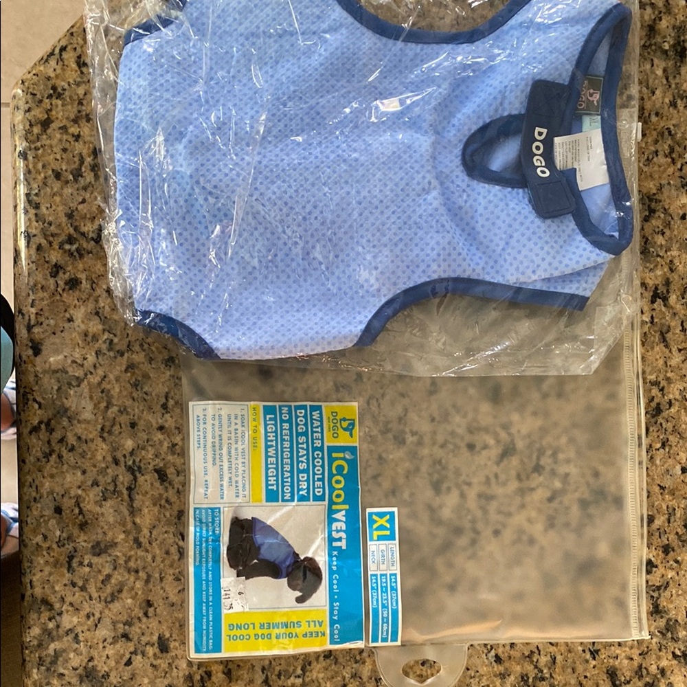 Blue Cooling Vest for Dogs sz XL